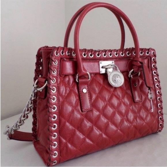 Michael Kors Handbags - Michael Kors Red Quilted Satchel